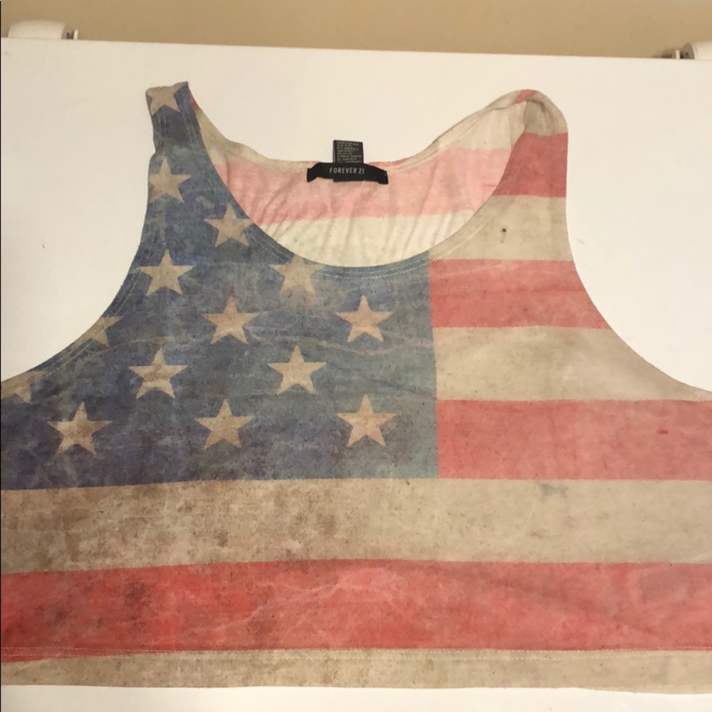 American Flag Crop Top